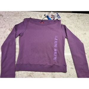 Miss Sixty Purple Sweatshirt Sz S Made In Italy NWT